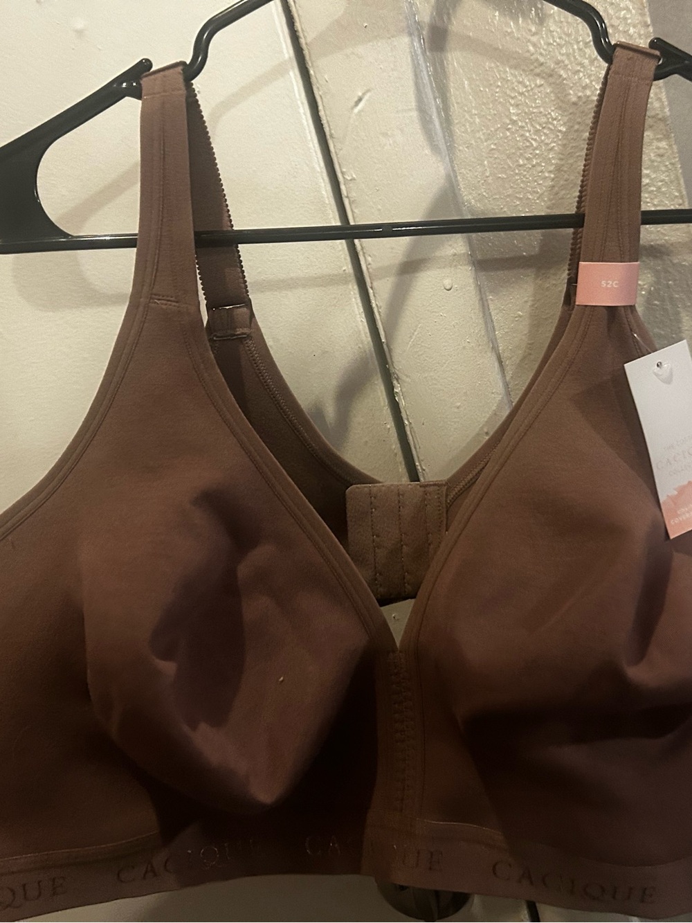 Cacique Cotton Unlined No-Wire Bra Deep Taupe- NWT size 52C